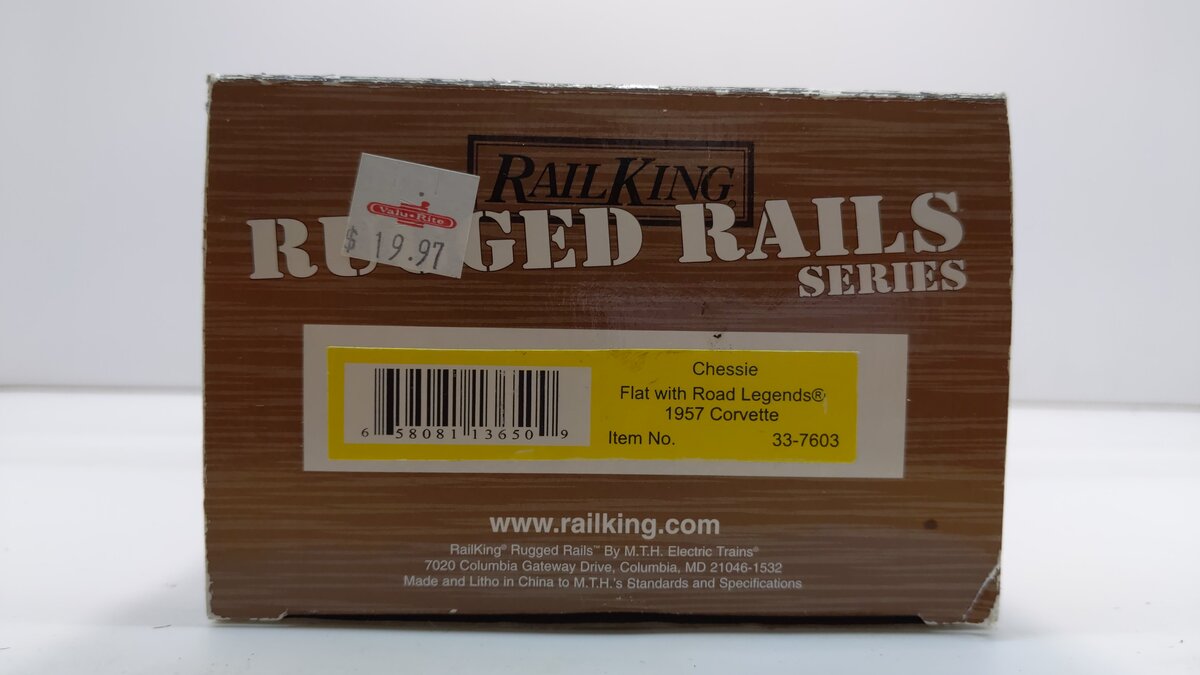 MTH 33-7603 O Gauge Chessie Flatcar w/ Corvette #81130 LN/Box