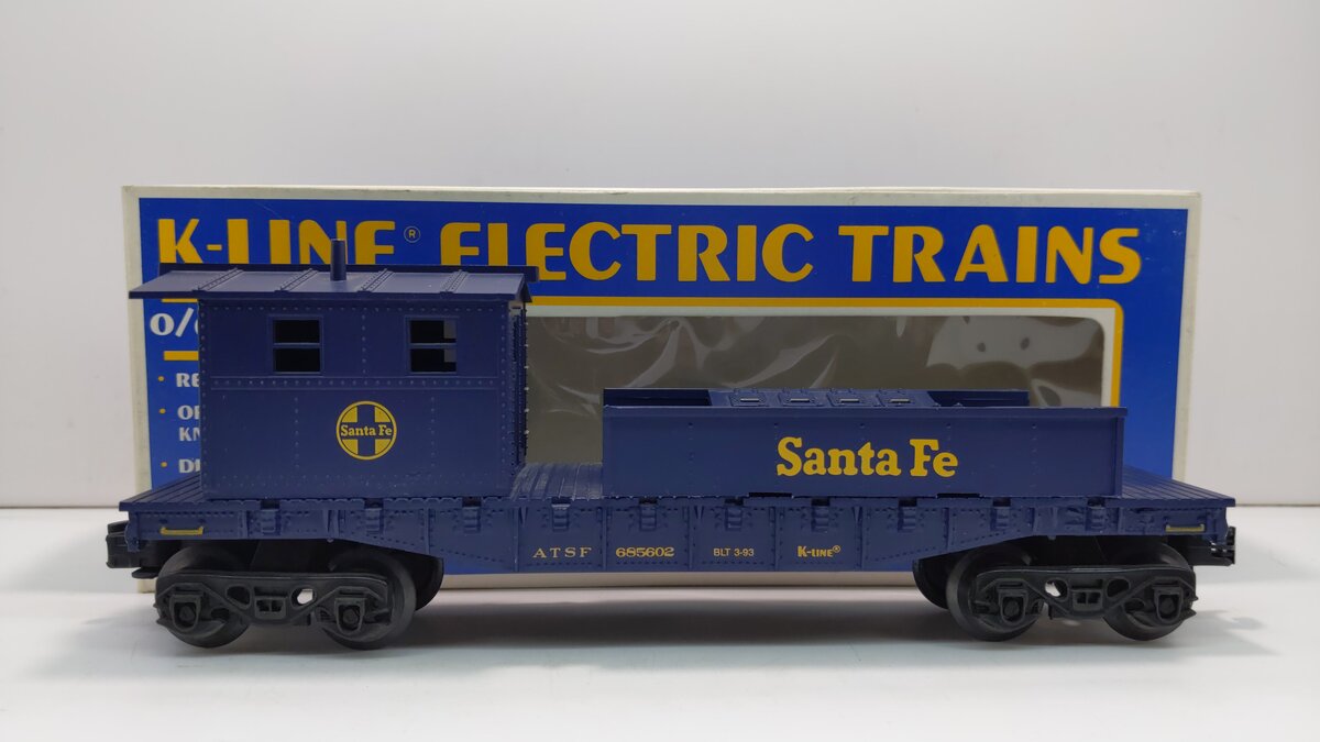 K-Line K685602 O Gauge Atchison, Topeka & Santa Fe Boom Car LN/Box