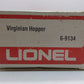 Lionel 6-9134 O Gauge Virginian 4-Bay Covered Hopper NIB