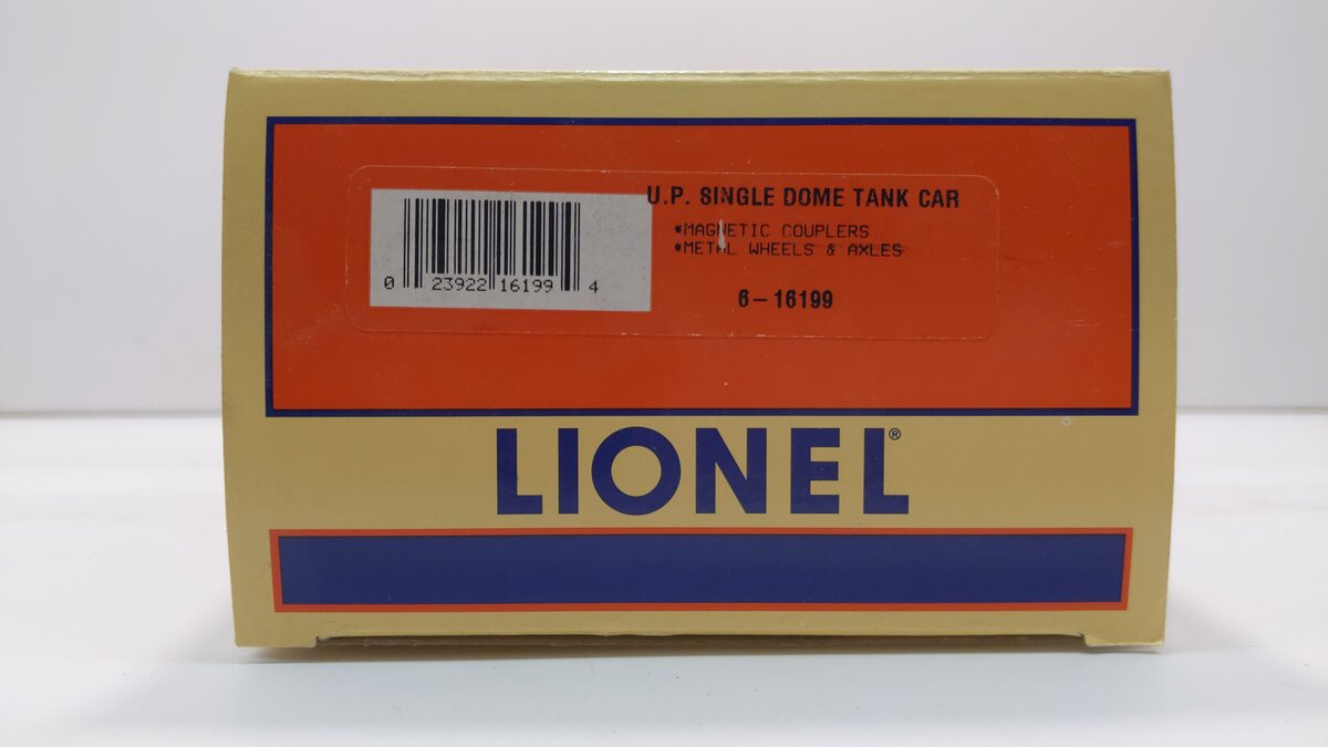 Lionel 6-16199 O Gauge Union Pacific Single Dome Tank Car NIB