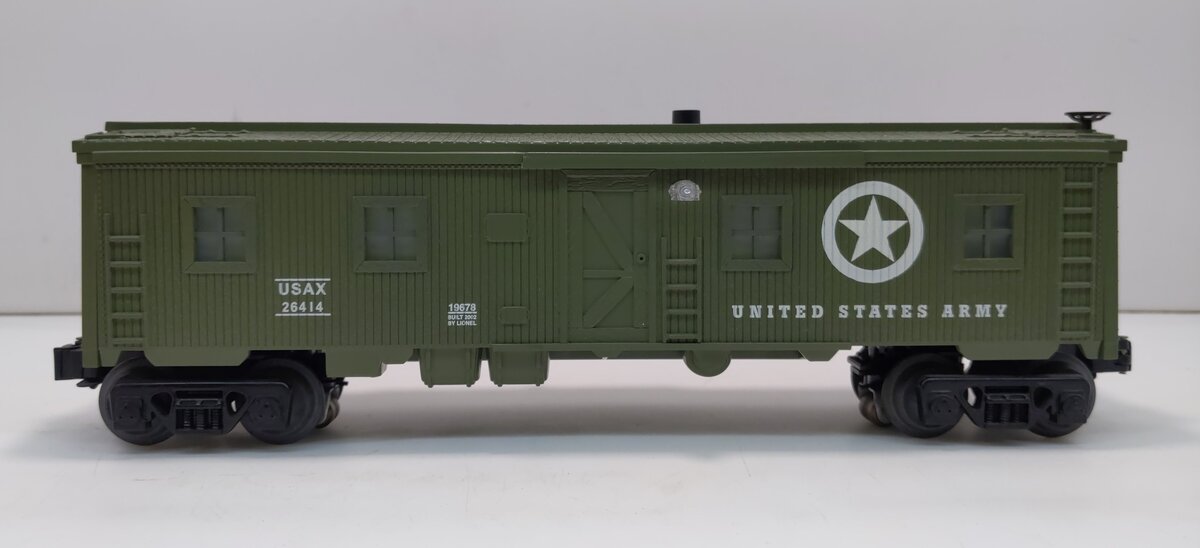 Lionel 6-19678 O Gauge Army Smoking Bunk Car #26414 LN/Box