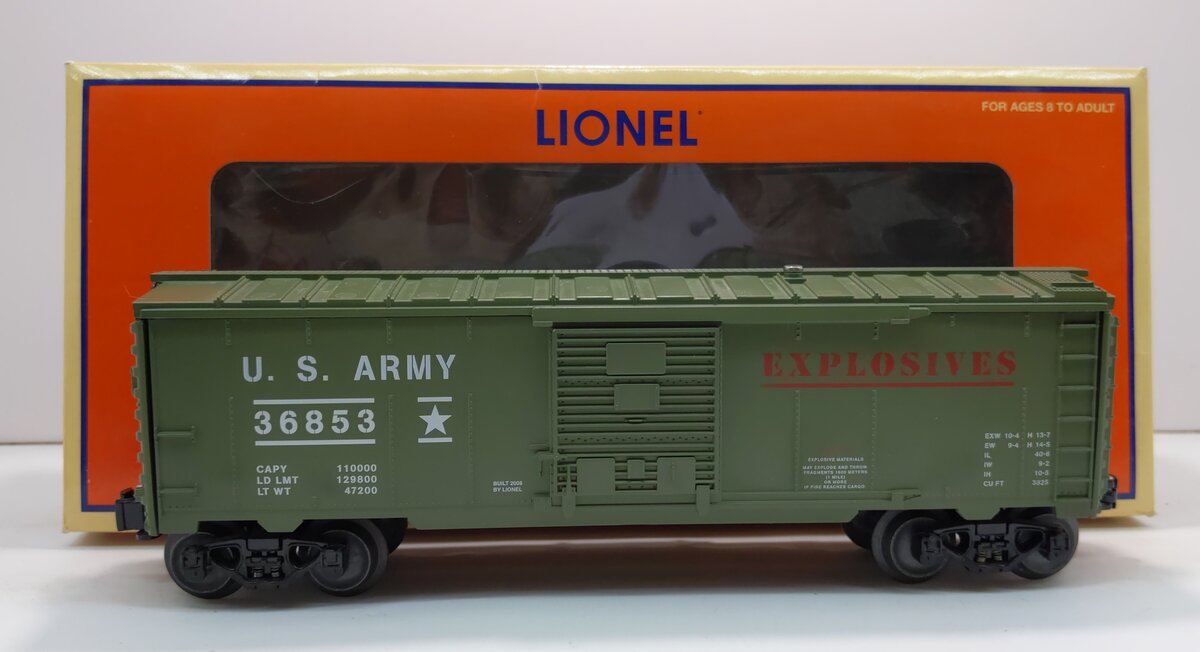 Lionel 6-36853 O US Army Exploding Boxcar