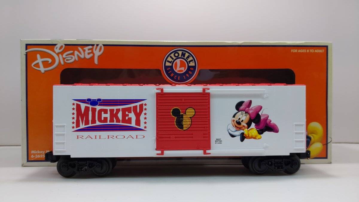 Lionel 6-36257 O Gauge Disney Mickey Mouse Hi-Cube Boxcar LN/Box