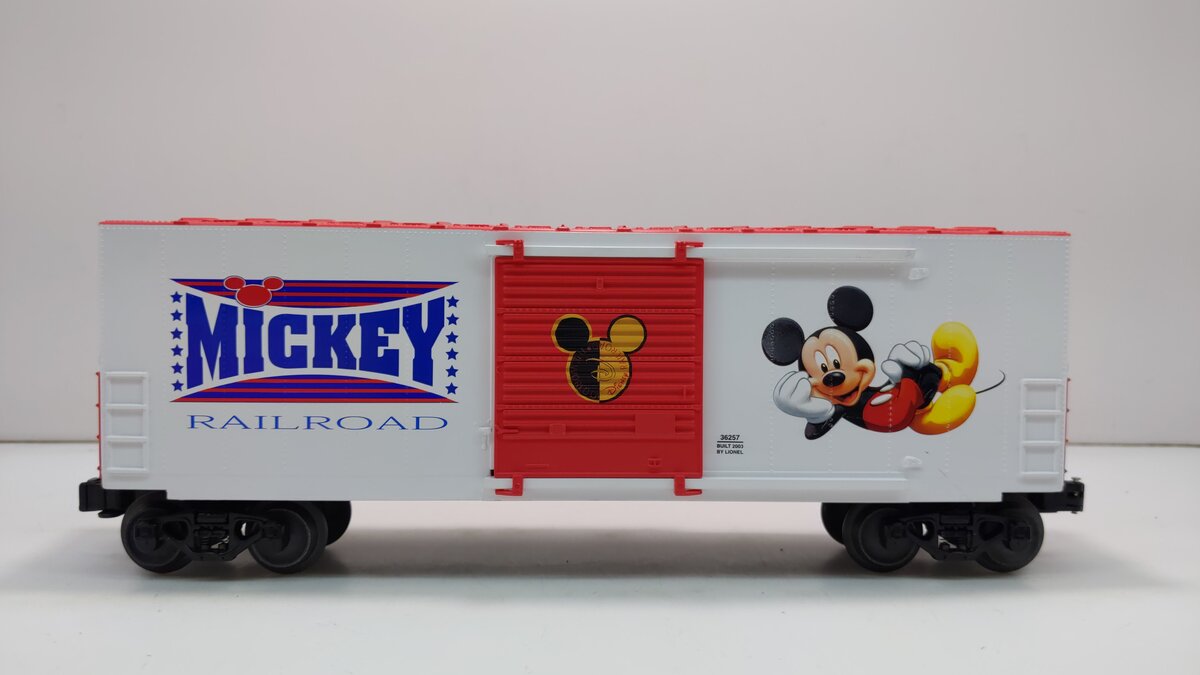 Lionel 6-36257 O Gauge Disney Mickey Mouse Hi-Cube Boxcar LN/Box