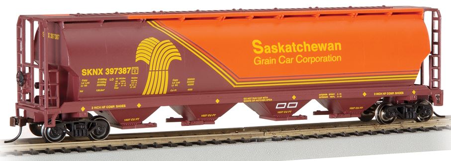 Bachmann 19140 HO Scale Saskatchewan 4 Bay Cylindrical Grain Hopper # 397387