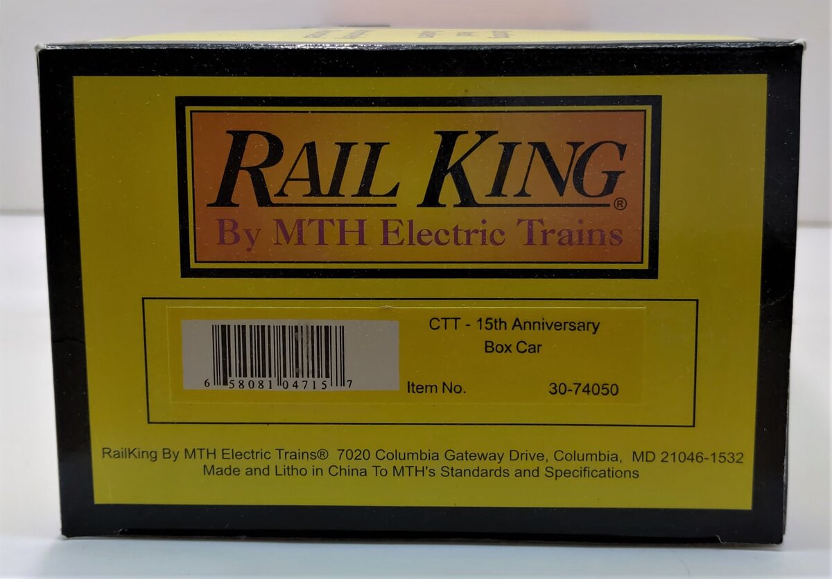 MTH 30-74050 O Gauge Classic Toy Trains-15th Anniversary Box Car #1102 LN/Box