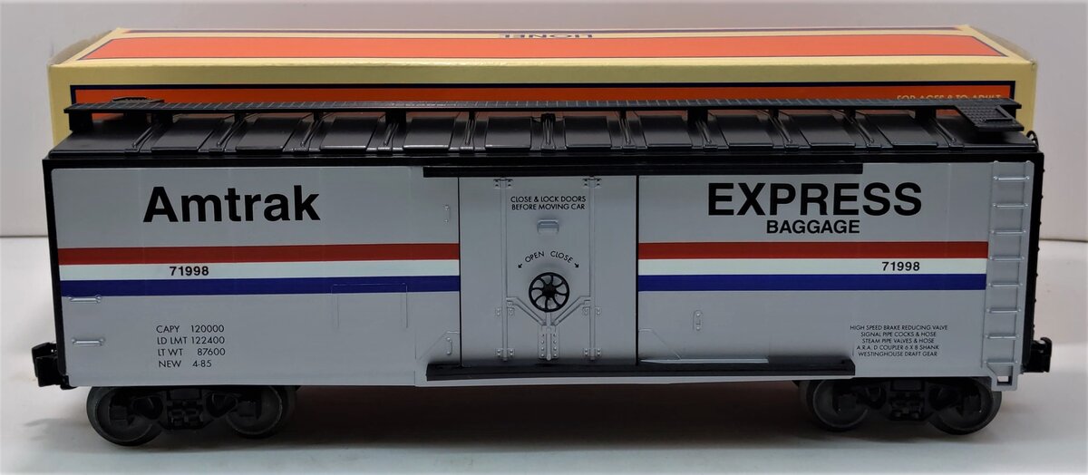 Lionel 6-52151 O Gauge Amtrak Express Baggage Car #71998 EX/Box