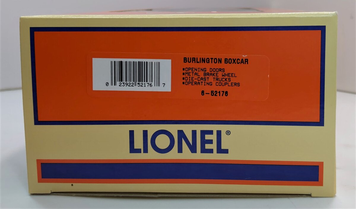 Lionel 6-52176 O Gauge FW&D Burlington Scale-Size Boxcar #52176 LN/Box