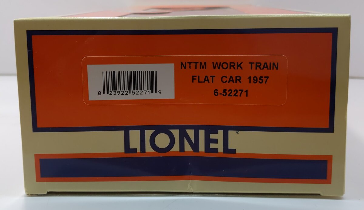 Lionel 6-52271 O Gauge National Toy Train Museum Work Train Flat Car #1957 LN/Box