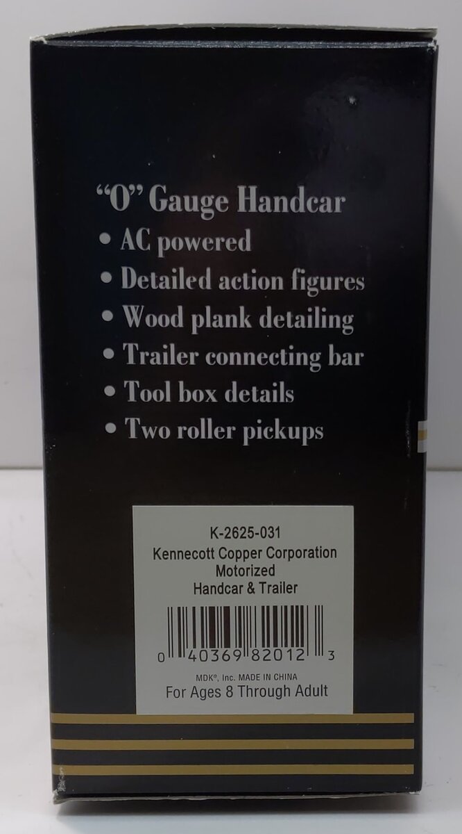 K-Line K2625-031 O Kennecott Copper Corporation Motorized Handcar LN/Box
