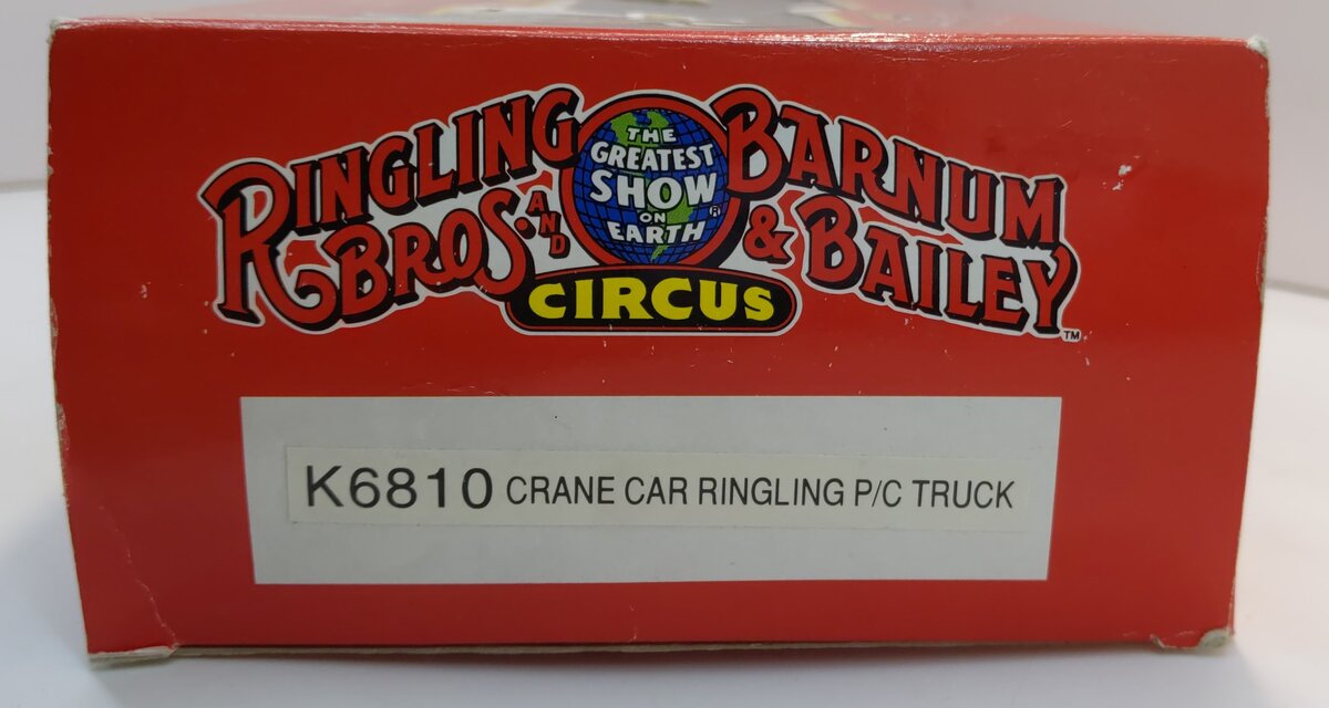 K-Line K6810 O Ringling Bros and Barnum & Bailey Operating Crane Car LN/Box