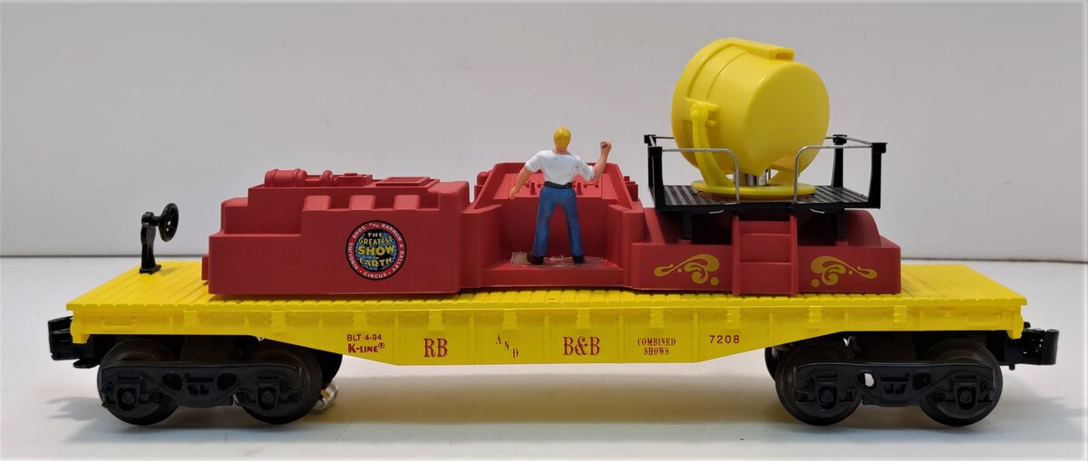 K-Line K7208 O Gauge Ringling Bros. and Barnum & Bailey Circus Searchlight Car LN/Box