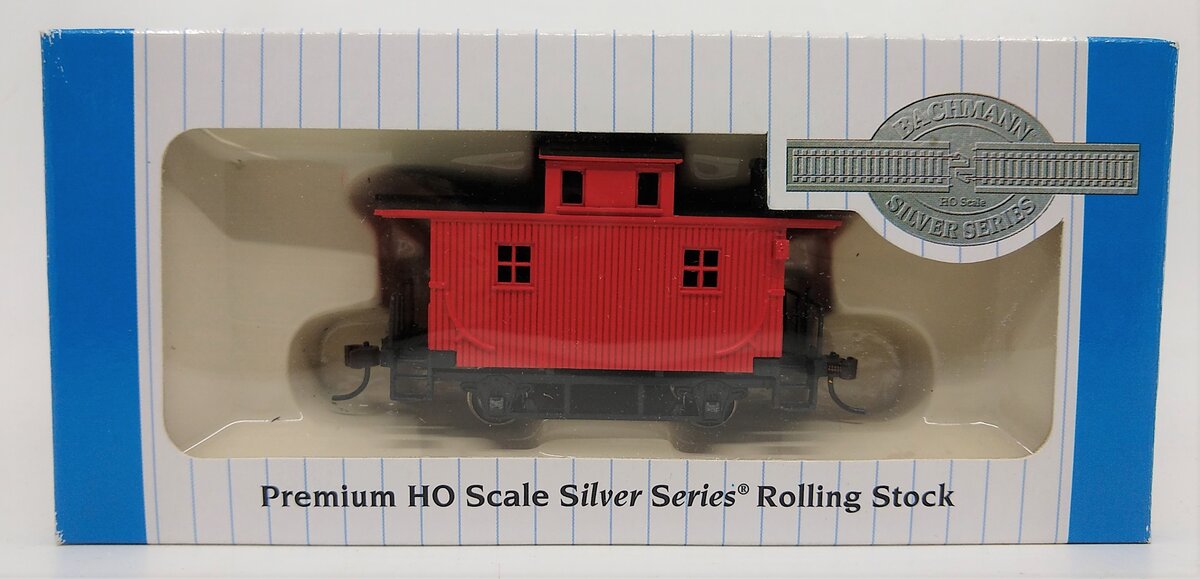 Bachmann 18449 HO Scale Unlettered Wood 4-Wheel Bobber Caboose (Red) LN/Box