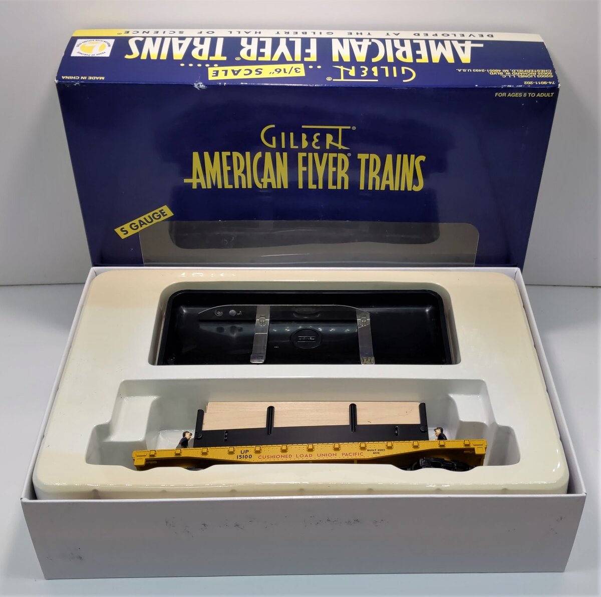 American Flyer 6-49011 S Scale Union Pacific Moe & Joe Lumber Flatcar #15100 LN/Box