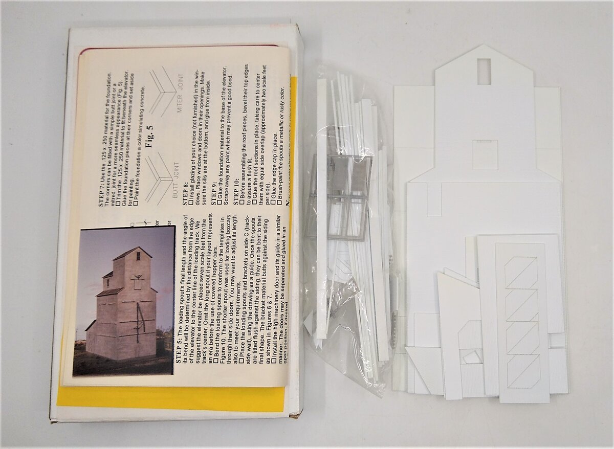 American Model Builders 110 HO Country Grain Elevator Laser Art Kit
