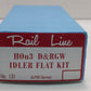 Rail Line 131 HOn3 6700 Series Denver & Rio Grande Western 30' Idler Flatcar Kit