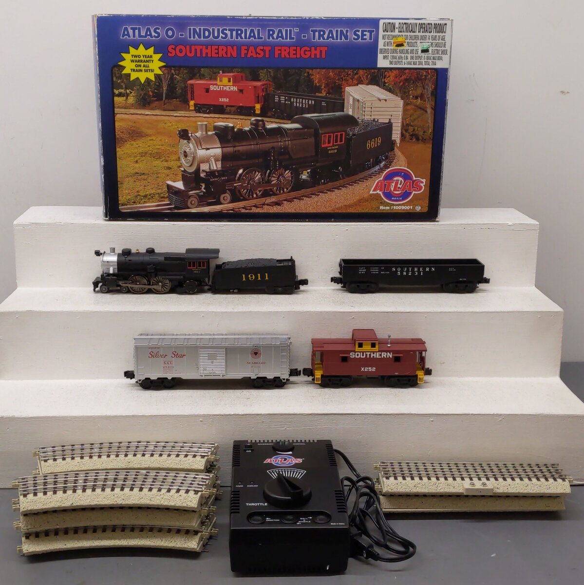 Atlas 1009001 Industrial Rail Southern Fast Freight O Diesel Gauge Train Set EX/Box
