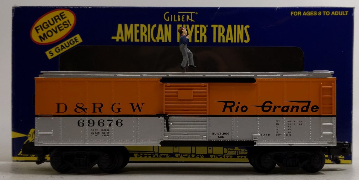 American Flyer 6-49038 S Gauge D&RGW Walking Brakeman Car #69676 LN/Box