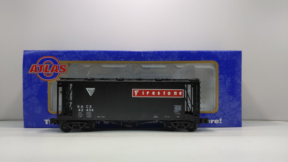 Atlas 6355-1 O Firestone GATX Airslide Covered Hopper #43434 (3 Rail)