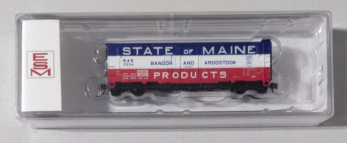 Eastern Seaboard Models 225202 N BAR State Of Maine 40' Boxcar #2334 NIB