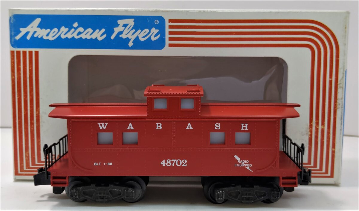 American Flyer 6-48702 S Scale Wabash Square Window Caboose LN/Box