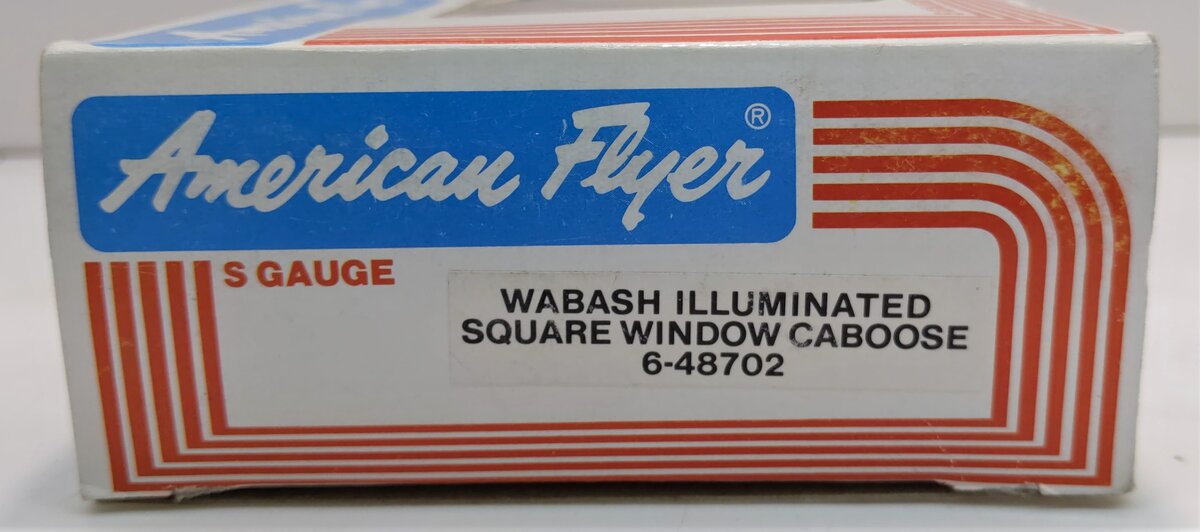 American Flyer 6-48702 S Scale Wabash Square Window Caboose LN/Box