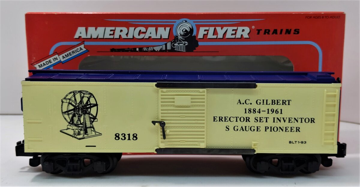American Flyer 6-48318 S Gauge A.C. Gilbert Boxcar LN/Box