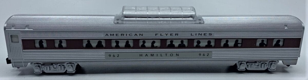 American Flyer 6-48942 S Scale AFL Silver Flash Hamilton Vista Dome #962 LN/Box