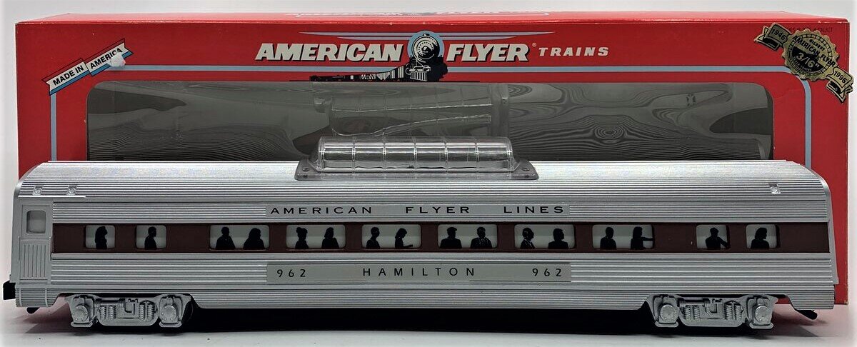 American Flyer 6-48942 S Scale AFL Silver Flash Hamilton Vista Dome #962 LN/Box