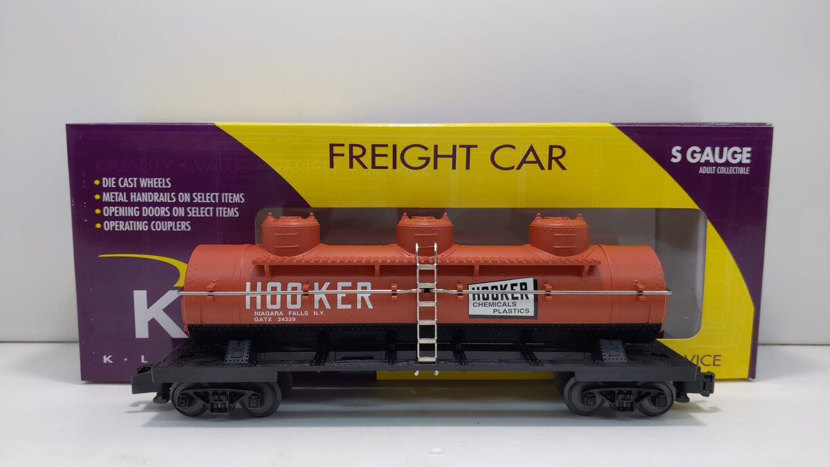 K-Line K511-014 S Gauge Hooker Chemicals Tank Car #24329 EX/Box
