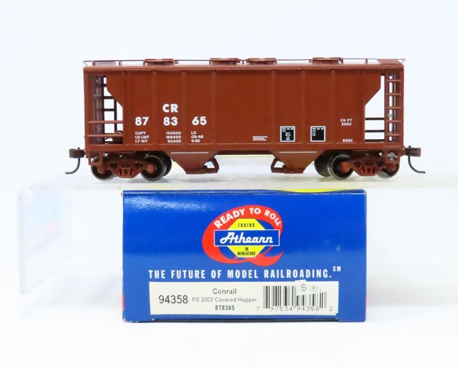 Athearn 94358 HO Conrail 34' PS2 2003 2-Bay Covered Hopper #878365