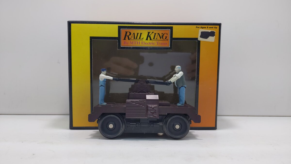 MTH 30-2509 O Gauge Tuscan Operating Hand Car NIB