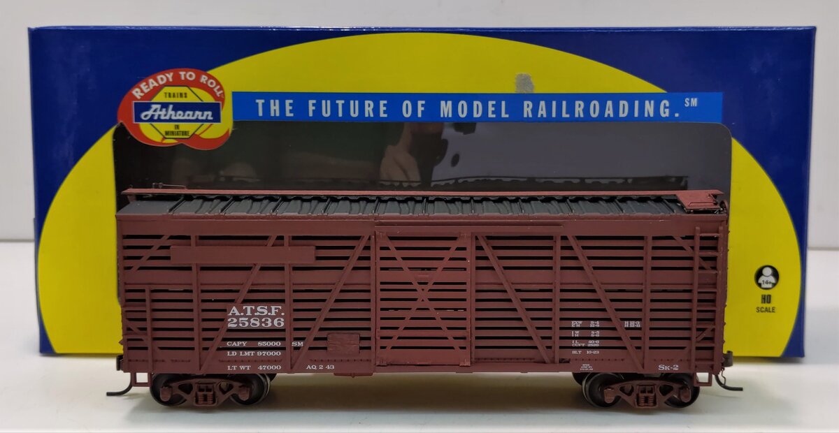 Athearn 75946 HO Santa Fe 40' Stock Car #25836