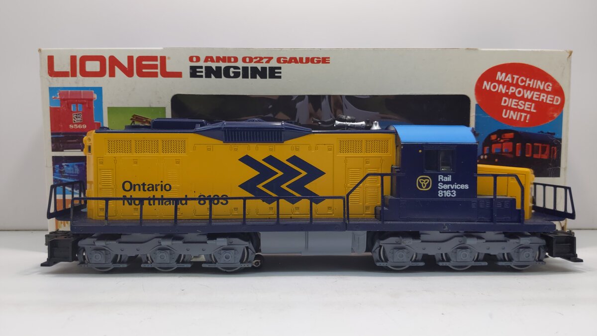 Lionel 6-8163 O Gauge Ontario Northland SD-18 Dummy Diesel Engine #8163 w/ Horn EX/Box