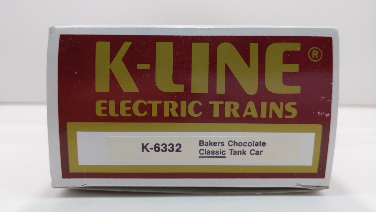 K-Line K6332 O Gauge Bakers Chocolate Classic Tank Car LN/Box