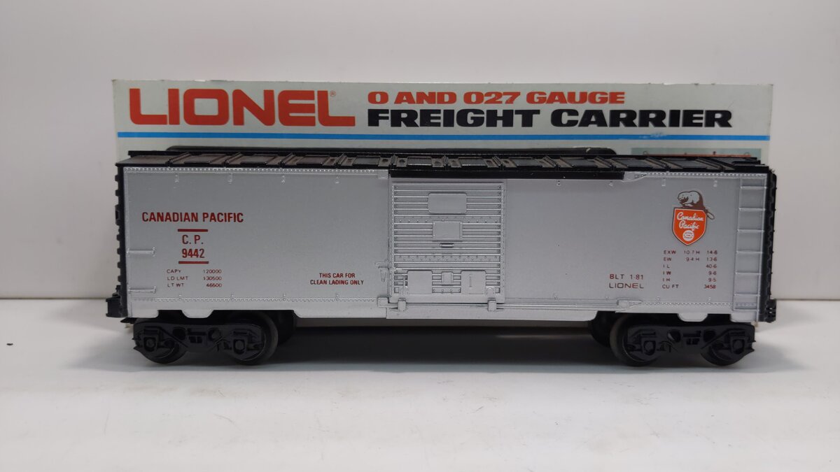 Lionel 6-9442 O Gauge Canadian Pacific Boxcar #9442 LN/Box