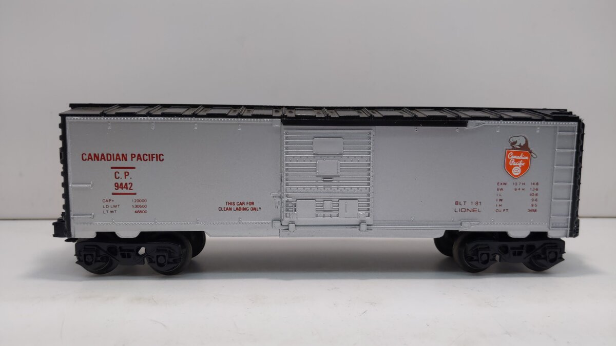 Lionel 6-9442 O Gauge Canadian Pacific Boxcar #9442 LN/Box