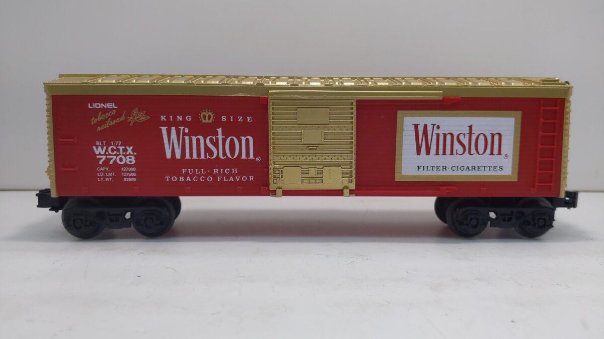 Lionel 6-7708 O Gauge Winston Billboard Reefer Car LN/Box