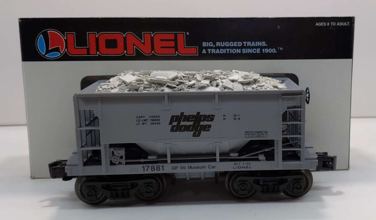 Lionel 6-17881 O Gauge 1990 Gadsden Pacific Phelps Dodge Museum Ore Car NIB