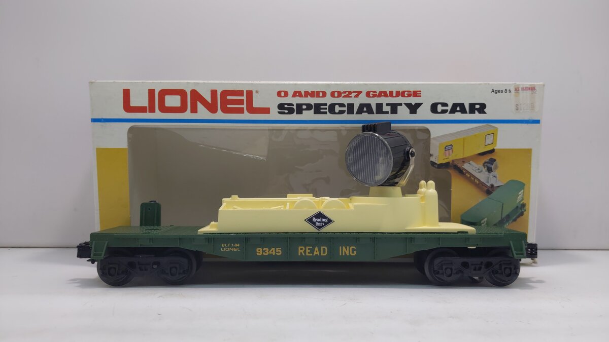 Lionel 6-9345 O Gauge Reading Searchlight Car LN/Box