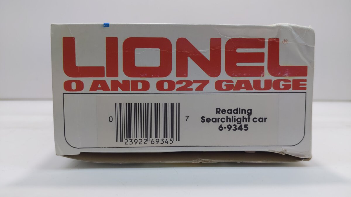 Lionel 6-9345 O Gauge Reading Searchlight Car LN/Box
