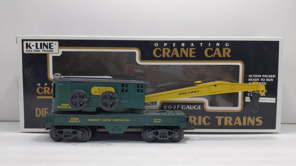 K-Line K681-7501 O Kennecott Copper Operating Crane Car LN/Box