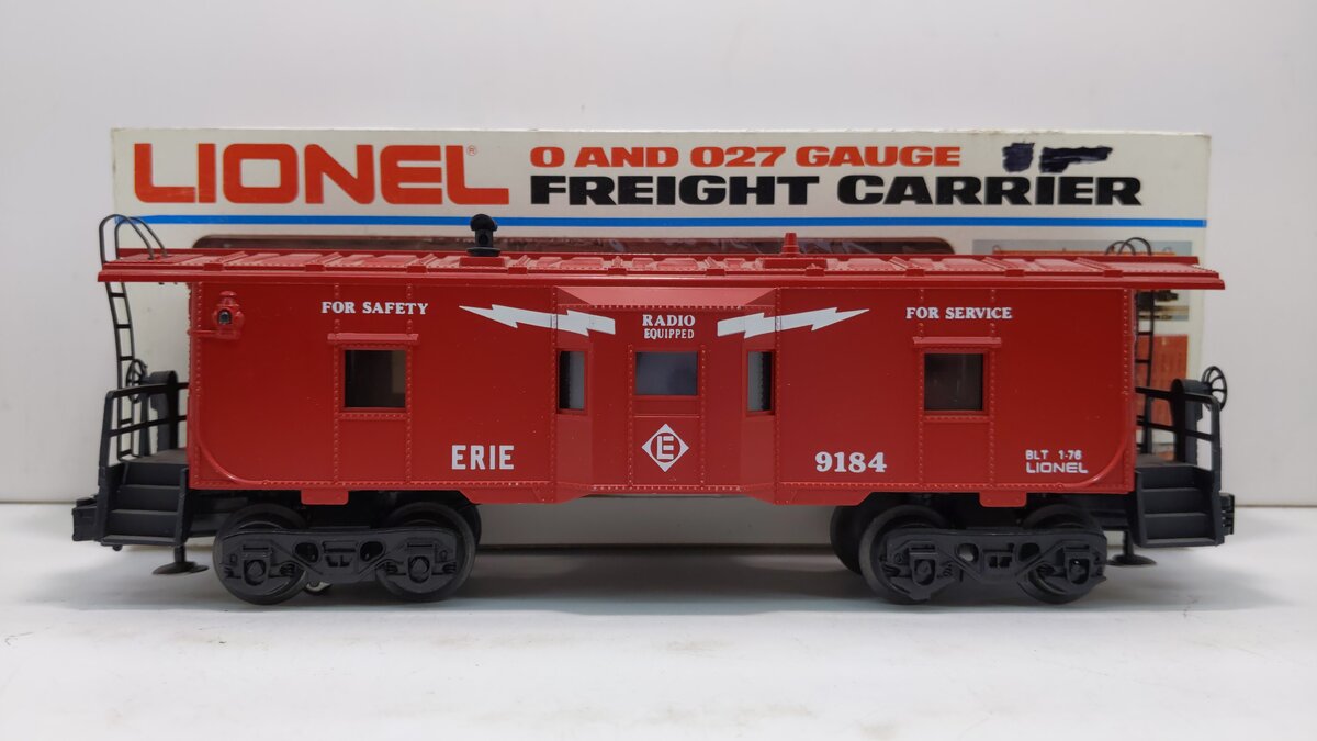 Lionel 6-9184 O Gauge Erie Bay Window Illuminated Caboose #9184 LN/Box