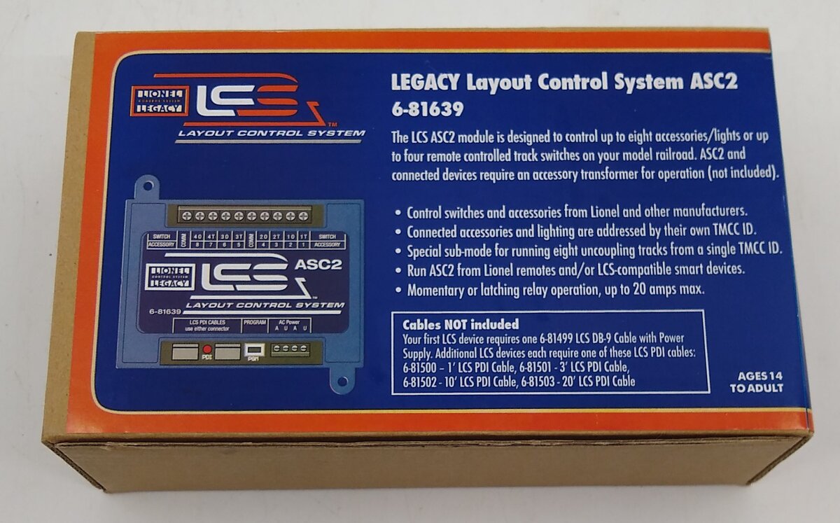Lionel 6-81639 Legacy LCS Accessory Switch Controller 2 (ASC2) LN/Box
