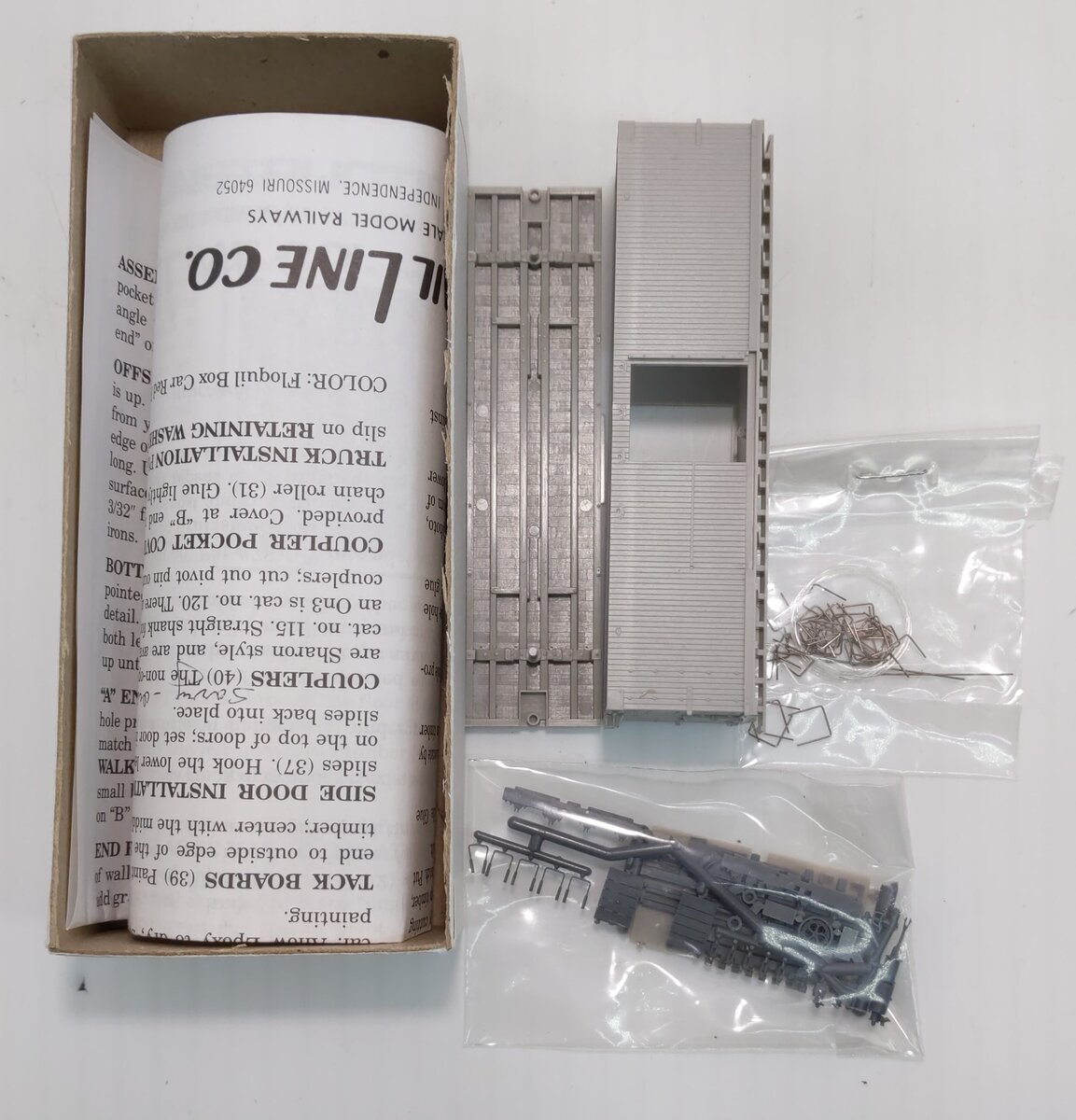 Rail Line 130 HOn3 Denver & Rio Grade Western 3000 Series Box Car Kit