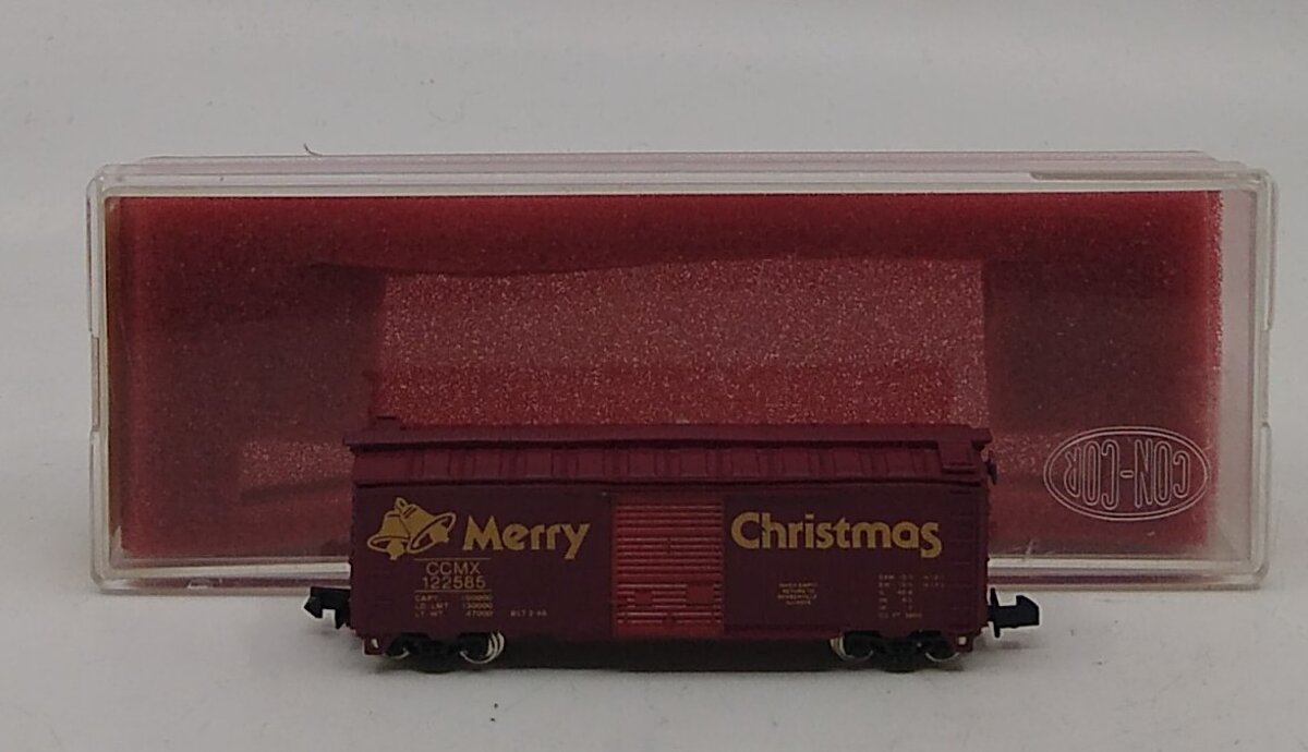 Con-Cor 0001-008502 N Scale 1985 Christmas 40' Steel Boxcar LN/Box