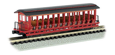 Bachmann 19397 N Painted & Unlettered Jackson Sharp Exc. Car (Burgundy, Black)
