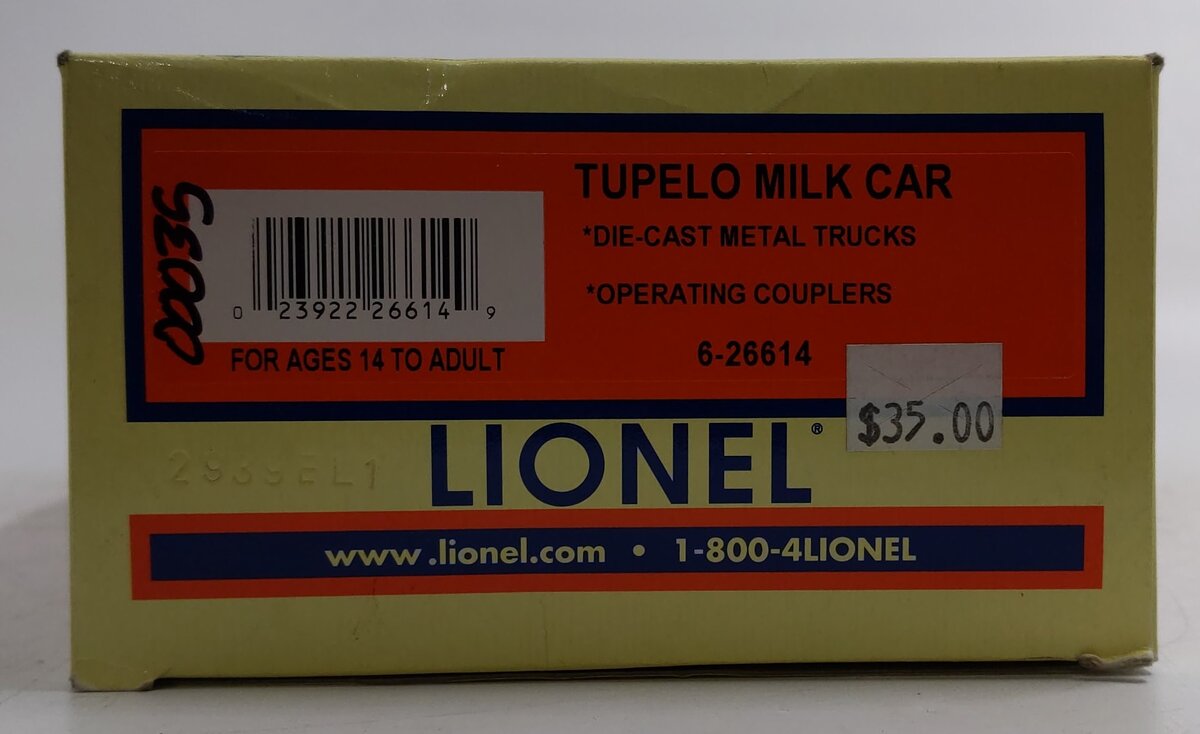 Lionel 6-26614 O Gauge Tupelo Milk Car