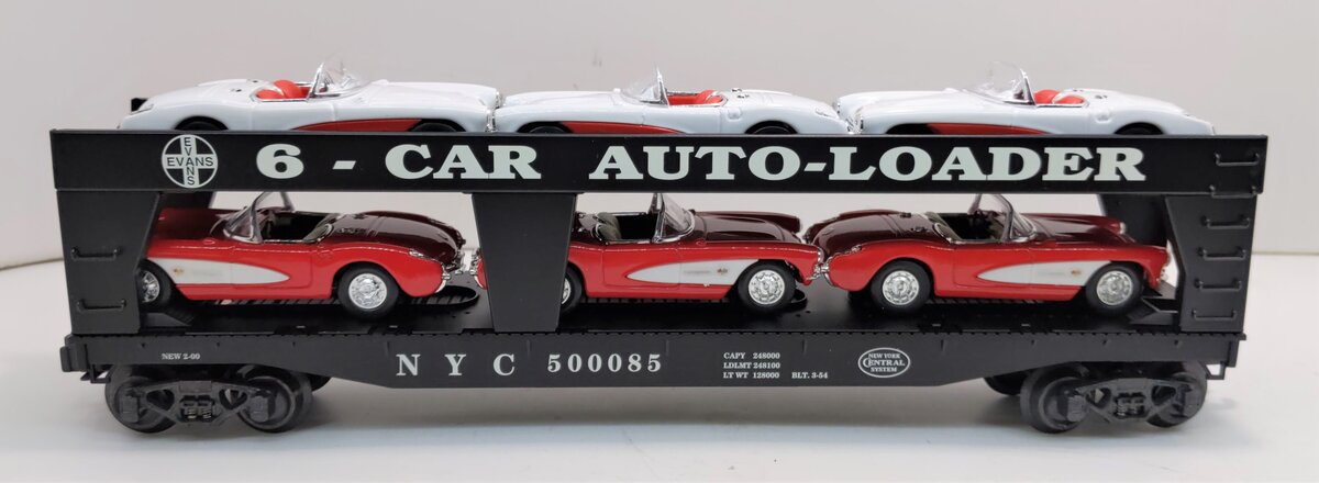 K-Line K694-1751 O Gauge New York Central Evans Auto Car w/ 6 Corvettes LN/Box