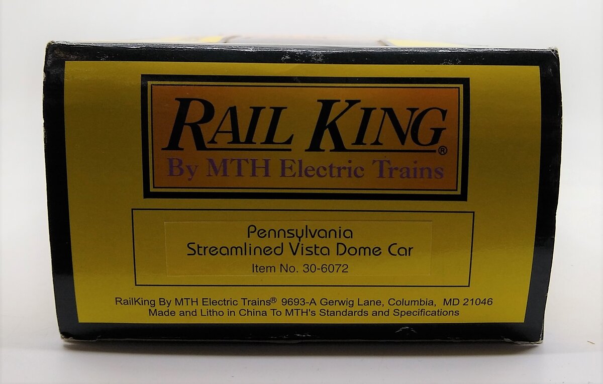 MTH 30-6072 Pennsylvania Streamlined Vista Dome Car #2032 LN/Box